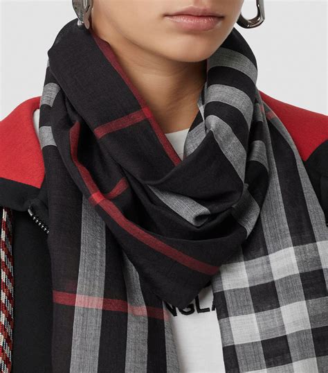 burberry check wool silk scarf|burberry scarves outlet.